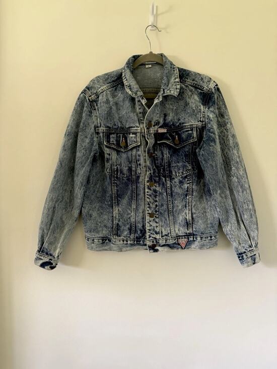 Guess Other - Vintage 80s GUESS By Georges Marciano Acid Wash Jean Jacket Medium Denim